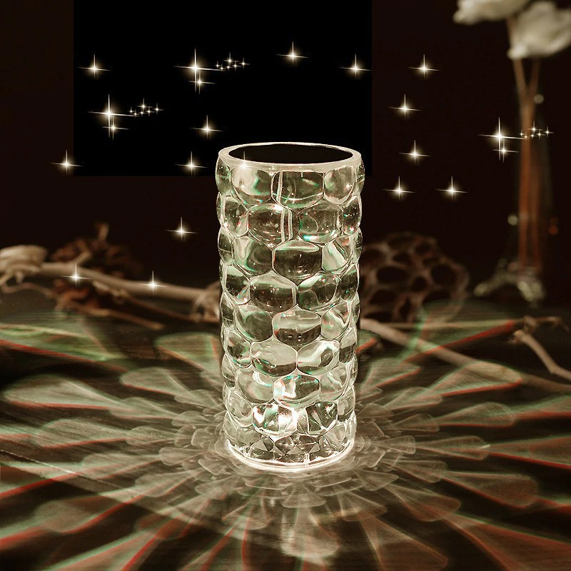 Lampe de table en cristal en forme de larme