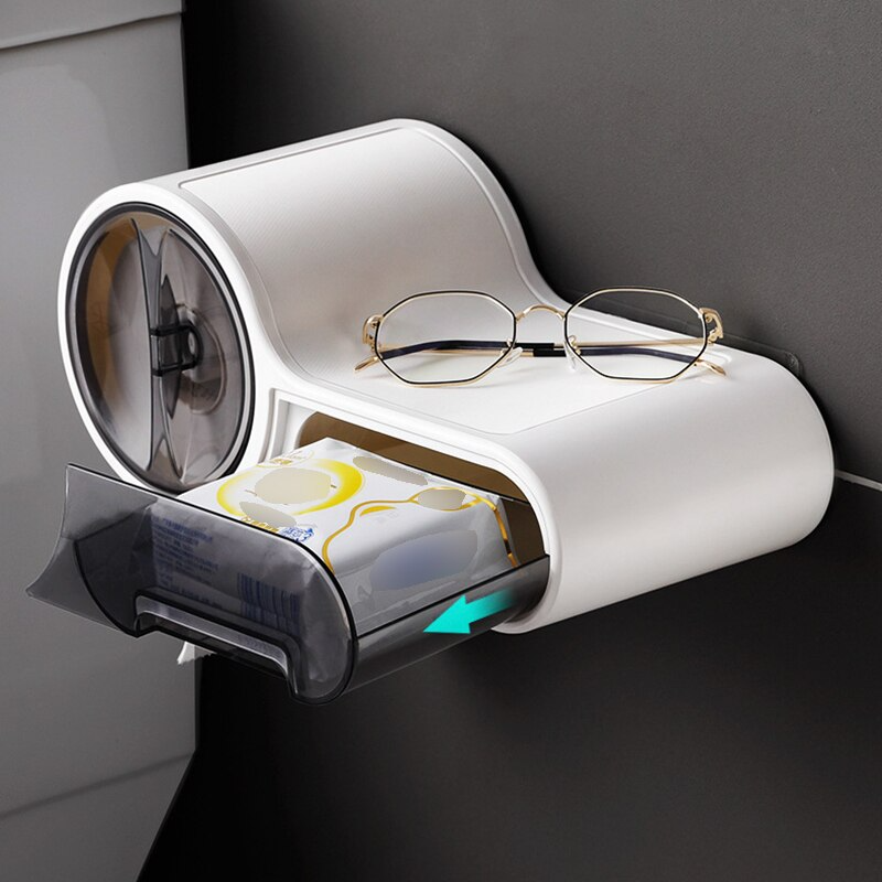 Porte-papier hygiénique multifonctionnel