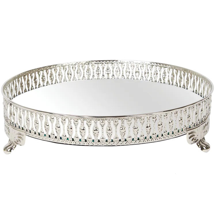 Liora - Plateau miroir sur pieds