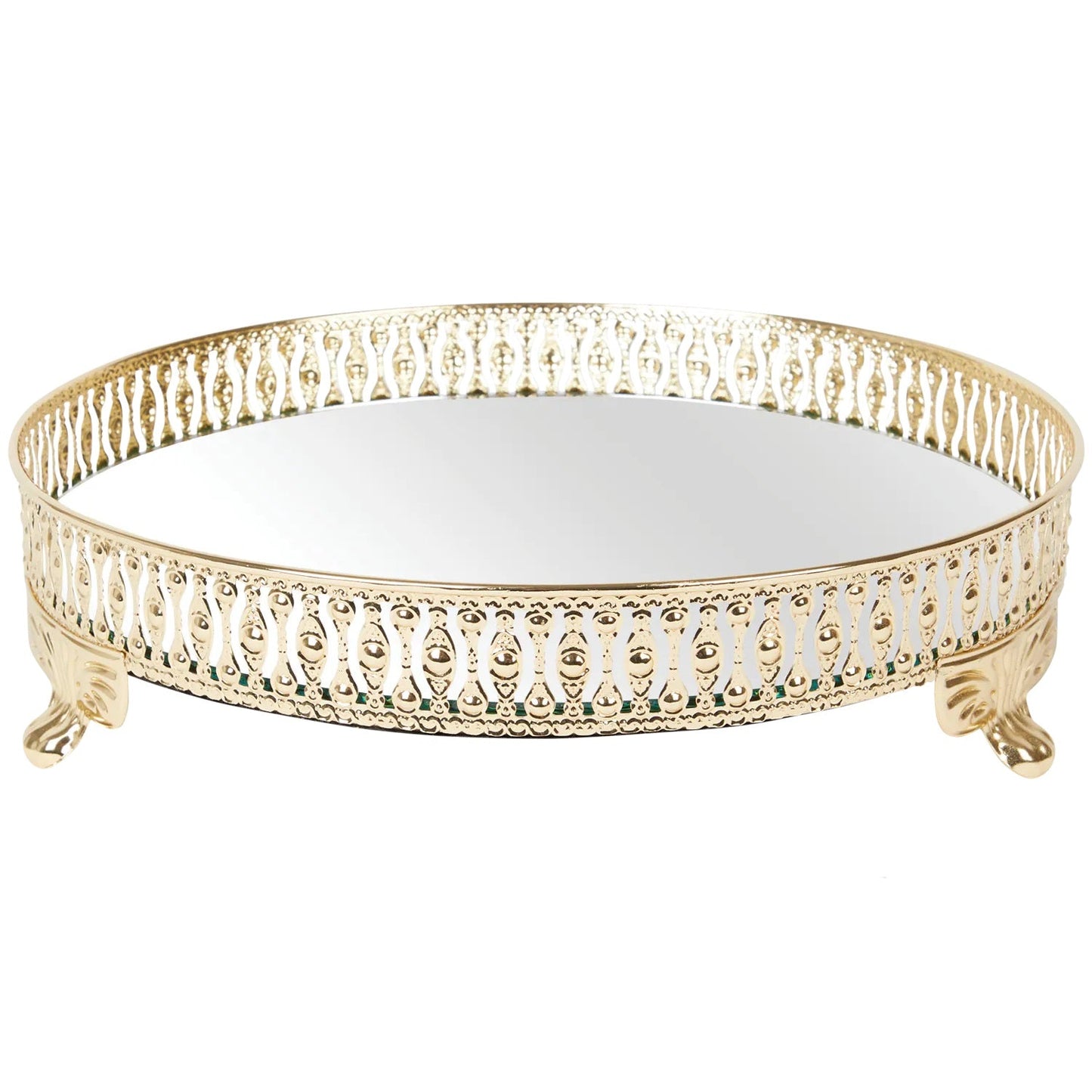 Liora - Plateau miroir sur pieds