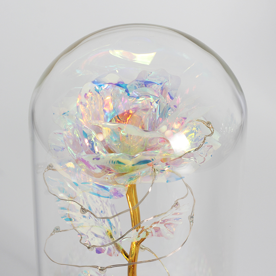 Lumineux Dôme en Verre Rose