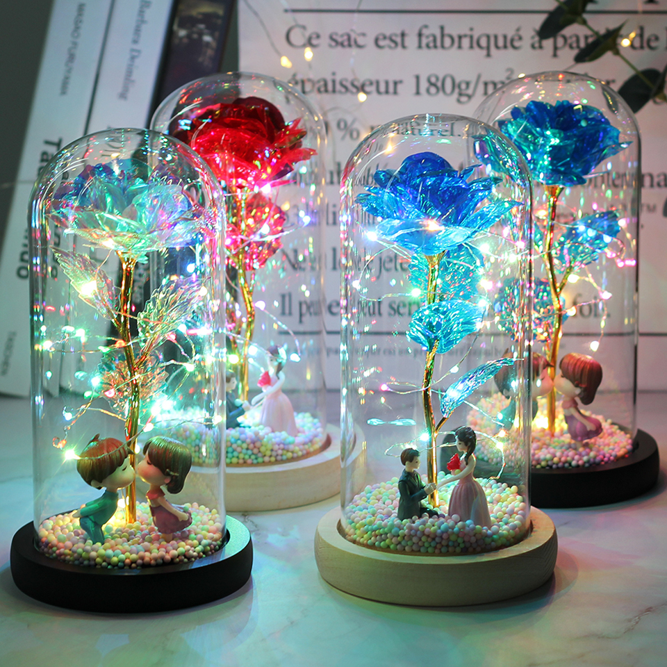 Lumineux Dôme en Verre Rose