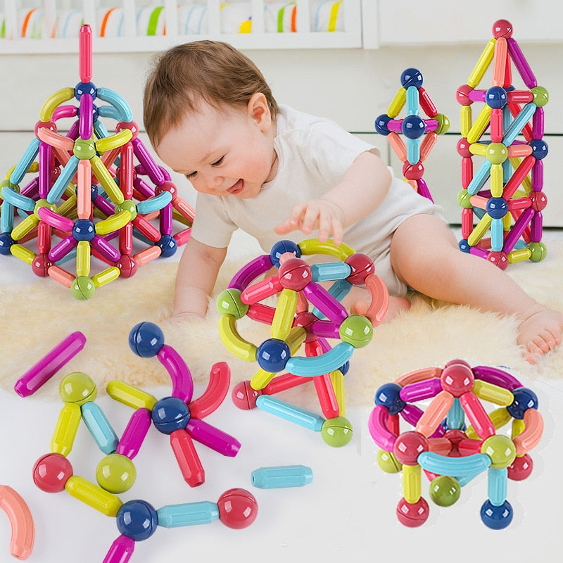 JEU DE BLOCS DE CONSTRUCTION MAGNÉTIQUES KIT DE 54 PCS