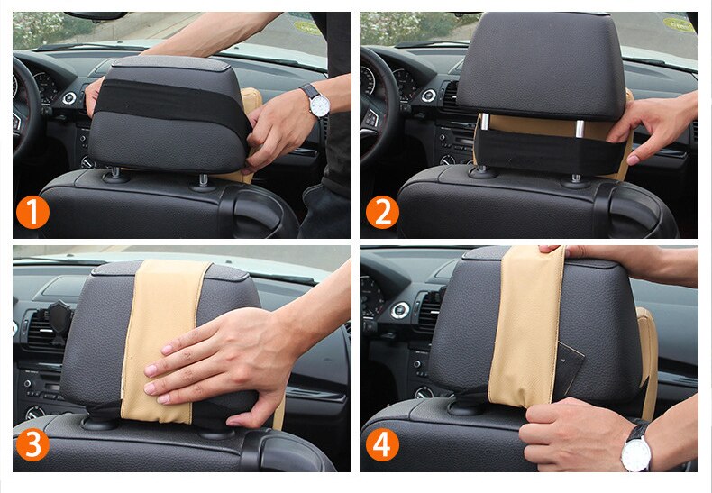 Coussin Ergonomique Appui-Tête pour Voiture - Mousse Mémoire Premium & Design Élégant Noir-Liora ConfortDrive
