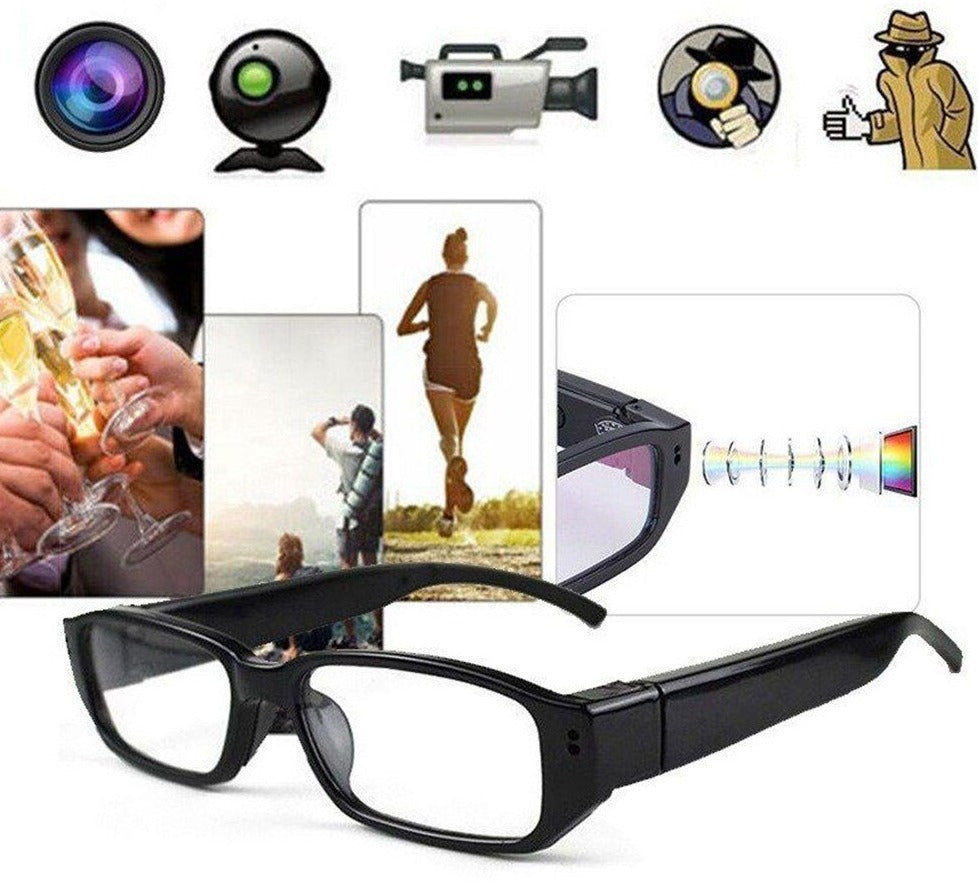 Lunettes de caméra espion FULL HD 1080P V20 (lentille invisible)