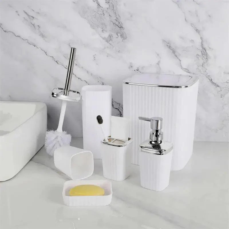 Inttox-Ensemble d'accessoires de salle de bain modernes de luxe – 6 pièces