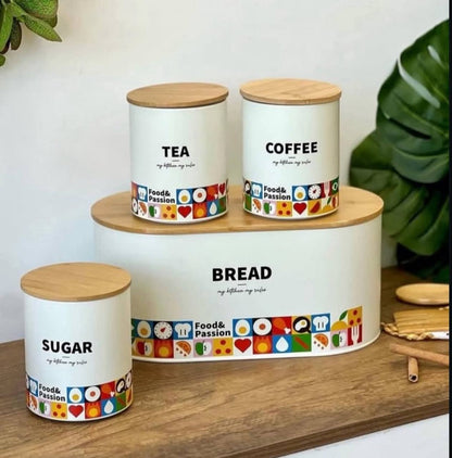 Boîtes de Rangement Cuisine avec Couvercle en Bambou – Élégance & Organisation