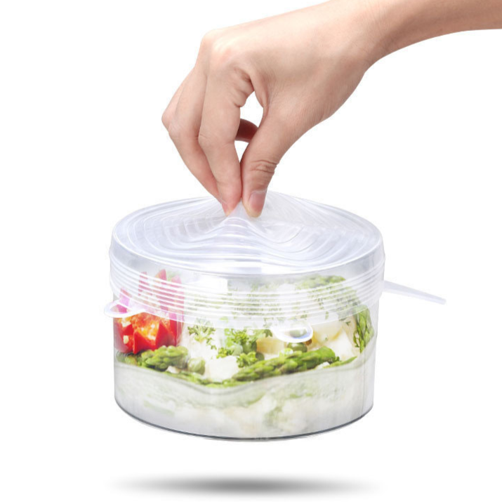 Couvercles Alimentaires en Silicone (6 Pièces)
