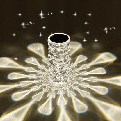 Lampe de table en cristal en forme de larme