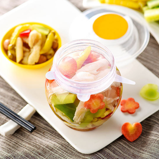 Couvercles Alimentaires en Silicone (6 Pièces)