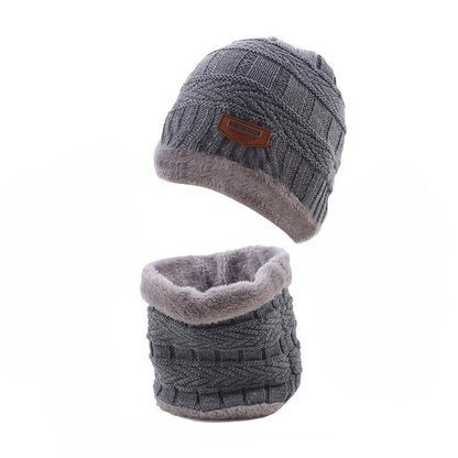 Liora-Bonnet et écharpe en laine