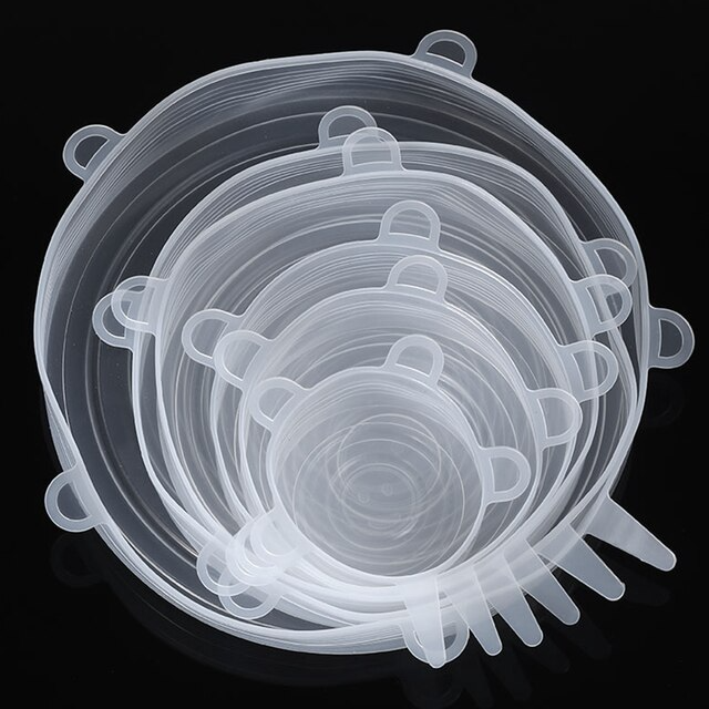 Couvercles Alimentaires en Silicone (6 Pièces)