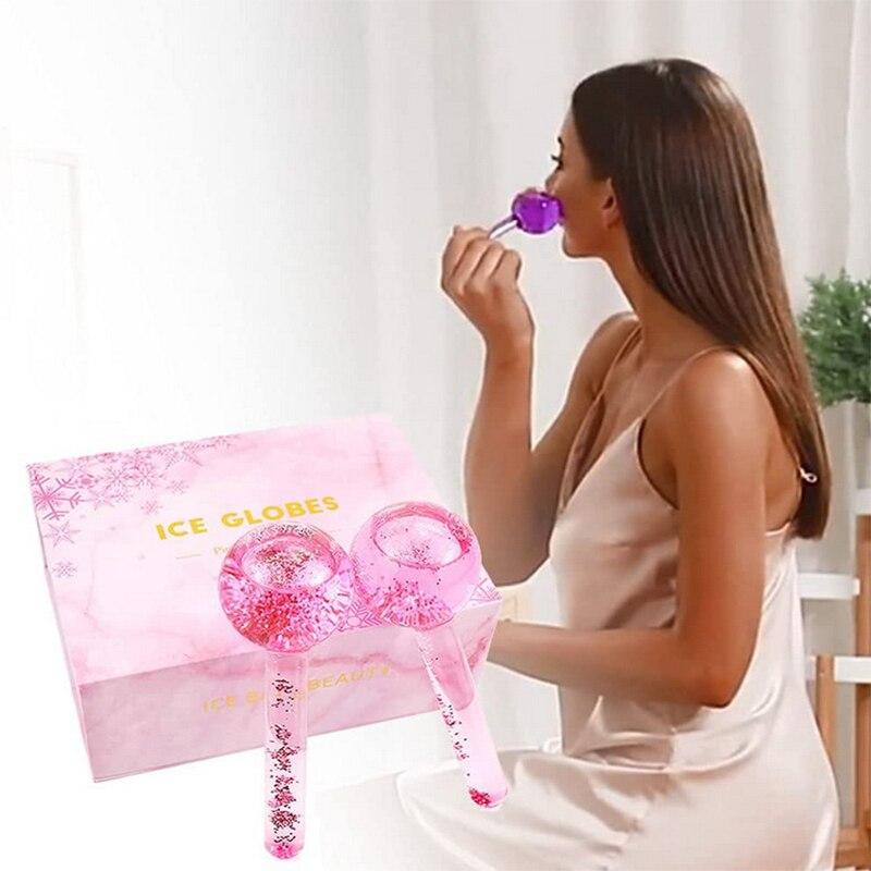 Rouleau de massage Facial en cristal ( 2 pièces)