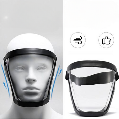 Liora-Bouclier facial transparent filtrable