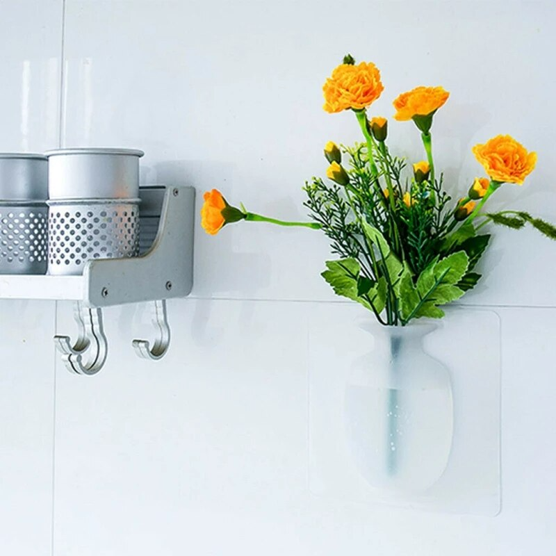 Vase de fleurs en Silicone mural