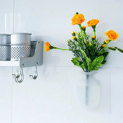 Vase de fleurs en Silicone mural