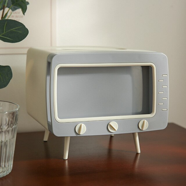 Boîte à mouchoirs TV antique