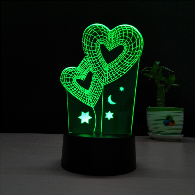 Lampe LED 3D à 7 couleurs changeantes