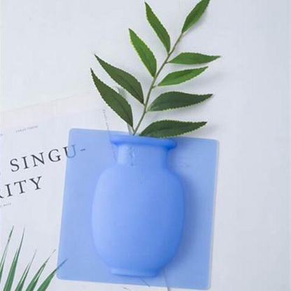 Vase de fleurs en Silicone mural