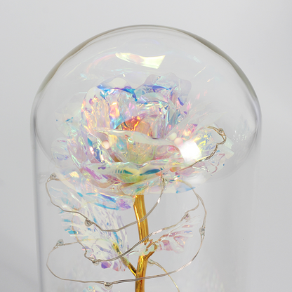 Lumineux Dôme en Verre Rose
