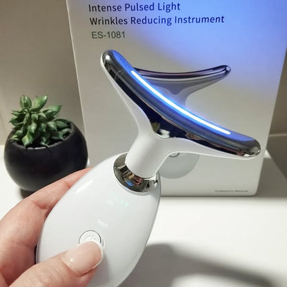 Appareil de Massage du Visage du Cou, Lifting de la Peau du Cou, Dispositif de Suppression des Rides avec 3 Modes de Massage
