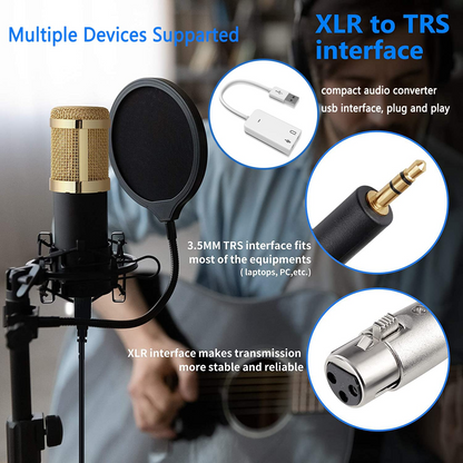 Kit de Microphone professionnel Cardioïde de Studio