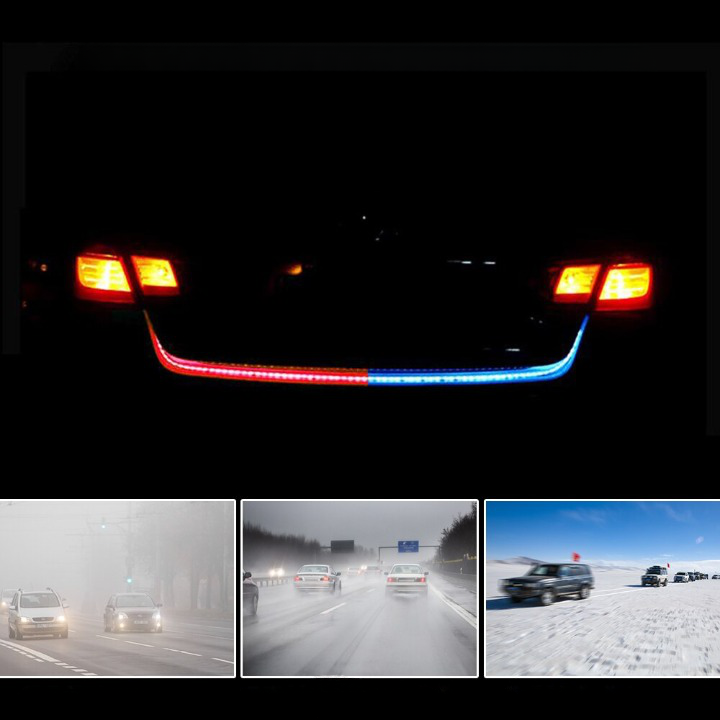 Bande lumineuse LED rouge et bleue