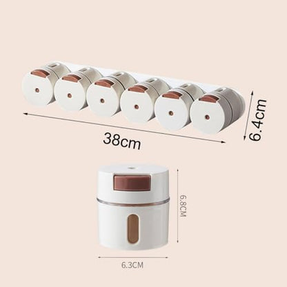 Distributeur d’Épices Mural avec Doseur/6piéces
