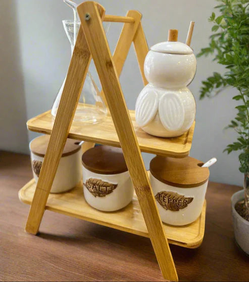 Multi-niveaux en Bambou Alimentaire