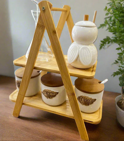 Multi-niveaux en Bambou Alimentaire