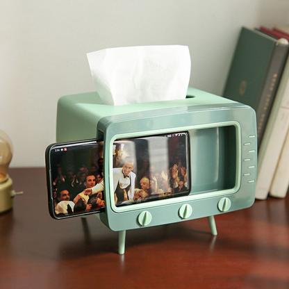 Boîte à mouchoirs TV antique