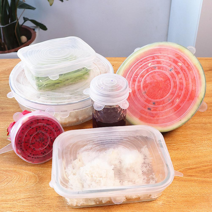Couvercles Alimentaires en Silicone (6 Pièces)