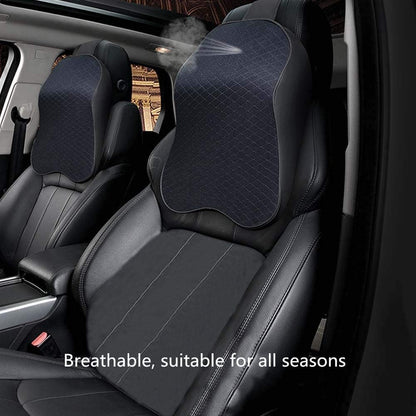 Coussin Ergonomique Appui-Tête pour Voiture - Mousse Mémoire Premium & Design Élégant Noir-Liora ConfortDrive