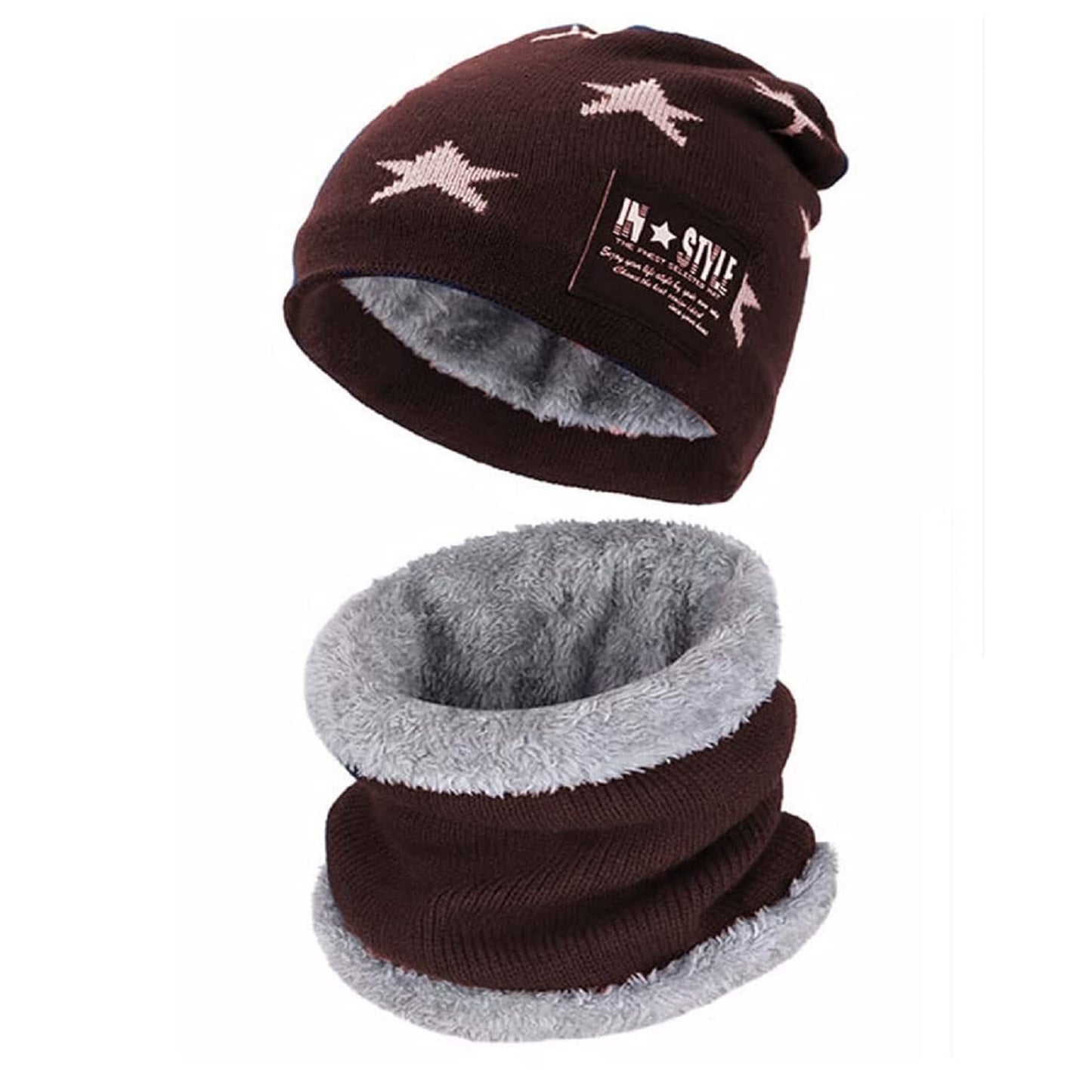 Bonnet et écharpe en coton doux et laine