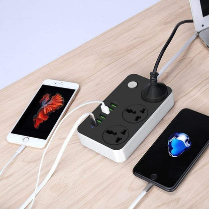Chargeur multiport avec 3 ports de charge universels et 6 ports de charge USB