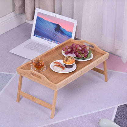 Plateau en bois de bambou avec pieds pliables