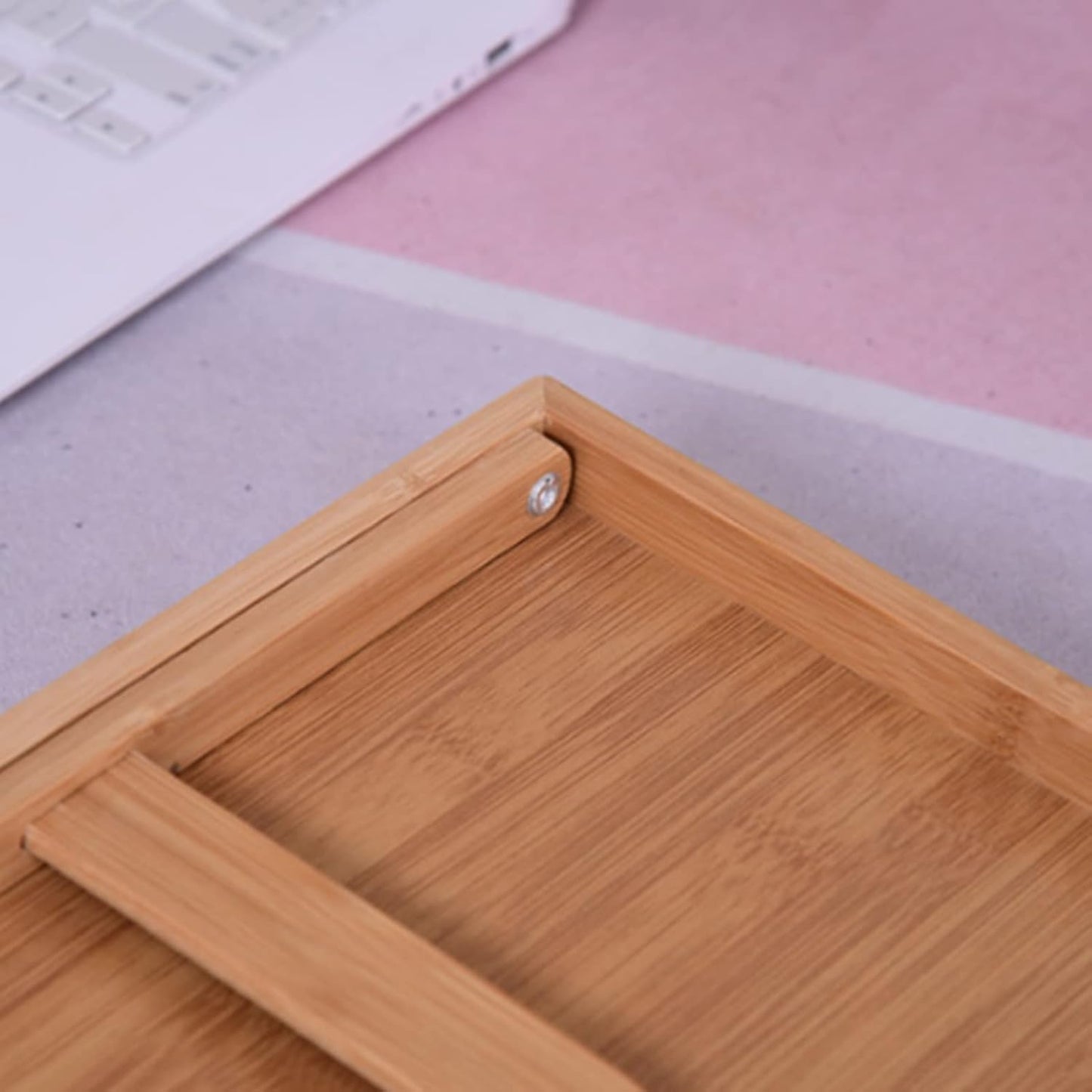 Plateau en bois de bambou avec pieds pliables