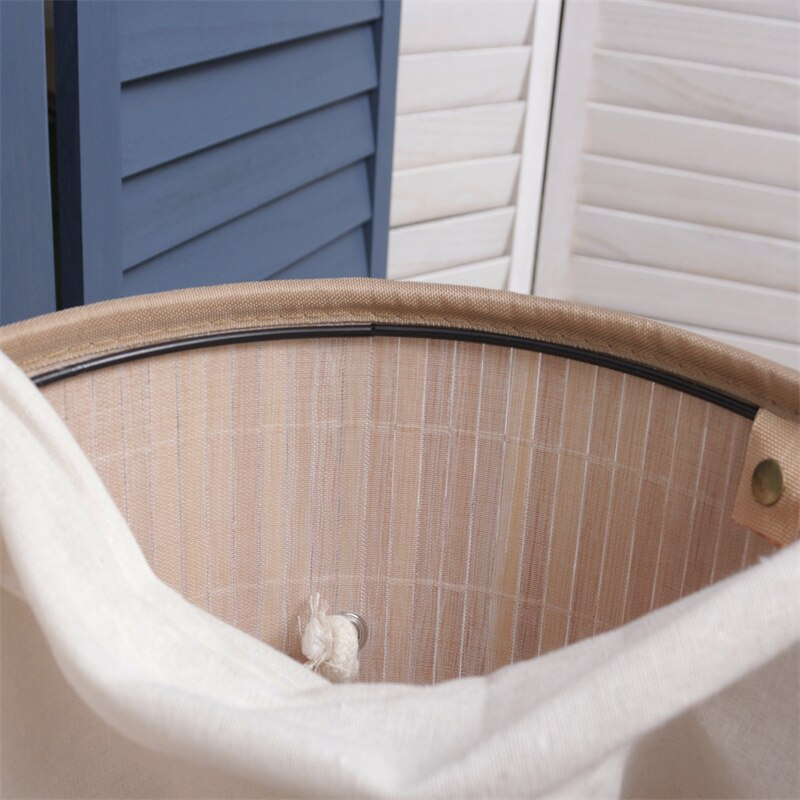 Panier à linge en bambou naturel