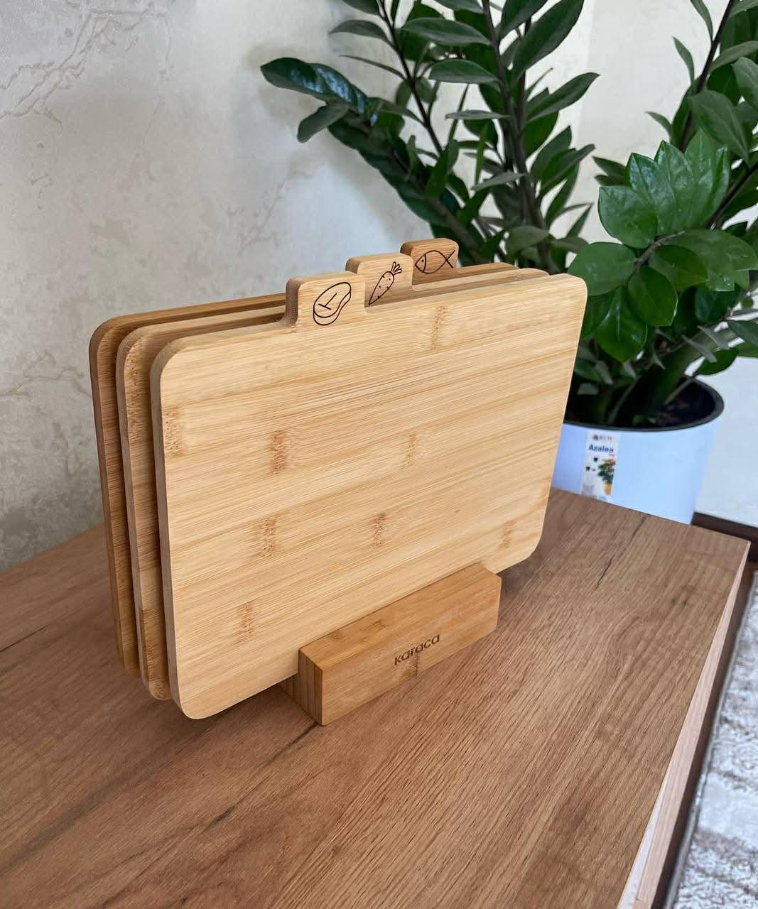 Ensemble de 3 Planches à Découper en Bambou Naturel