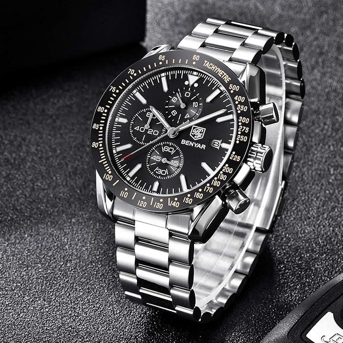 Montre Classique Benyar  en Acier Inoxydable