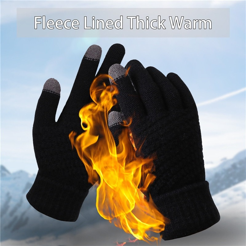 Liora-Mitaines tactiles chaudes d'hiver