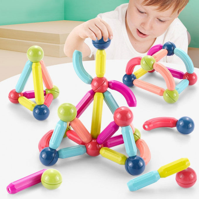 JEU DE BLOCS DE CONSTRUCTION MAGNÉTIQUES KIT DE 54 PCS
