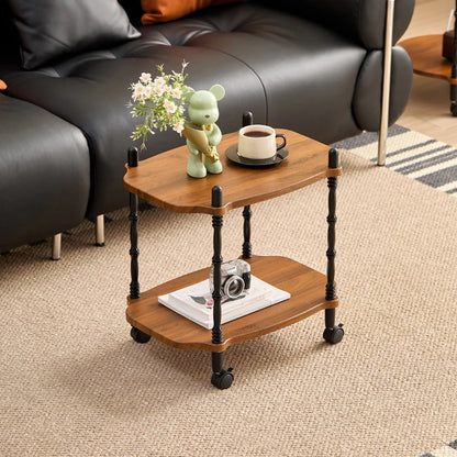 Étagère de Cuisine à 2 Niveaux – Bois & Fer