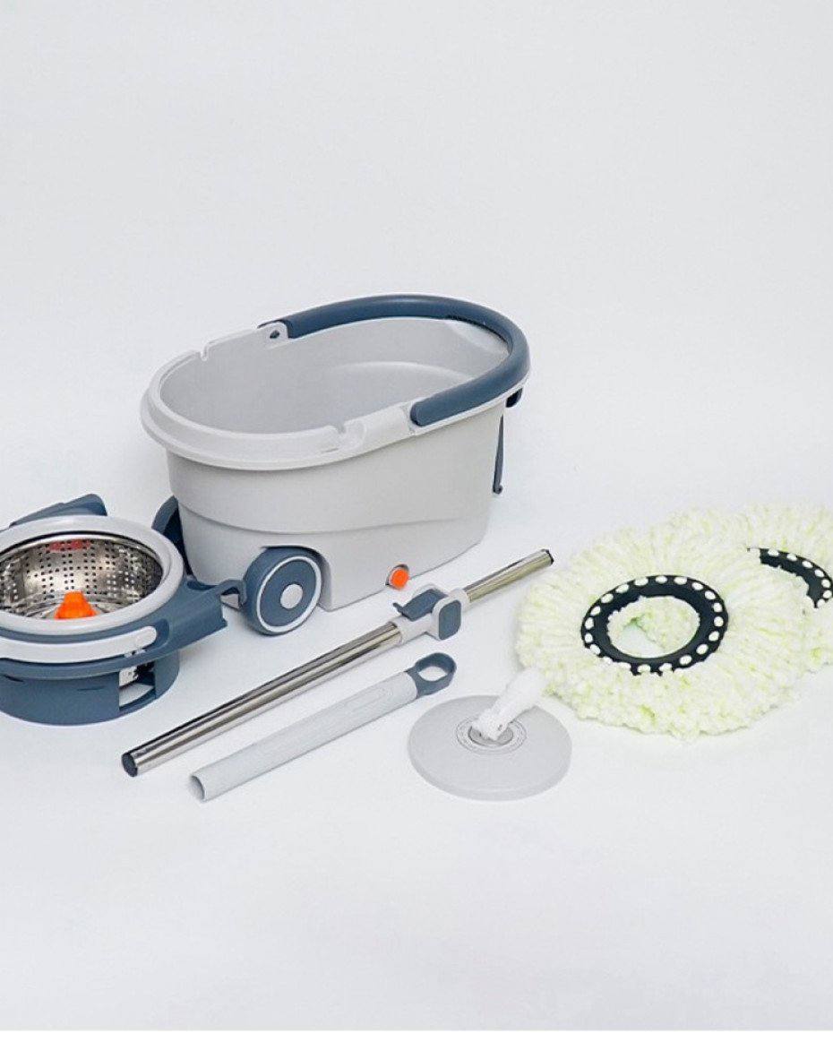 Balai essoreur ménager avec seau amovible et système de nettoyage mains libres