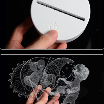 Lampe LED 3D à 7 couleurs changeantes