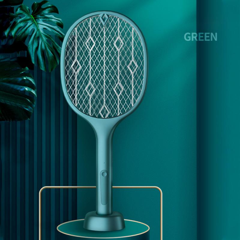 Raquette Électrique Rechargeable Protection Complète Contre les Moustiques 2 en 1