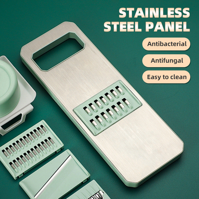 Coupe-légumes Multifonctions 6 en 1 avec Panier de Drainage