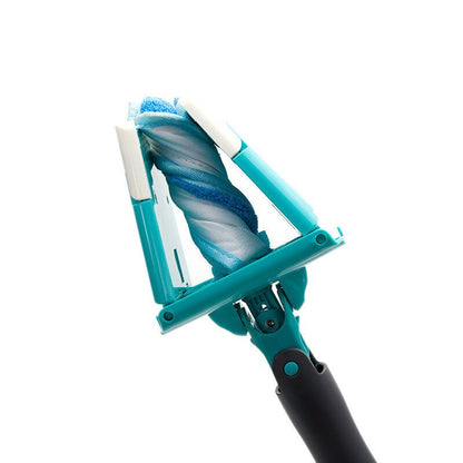 Ensemble de vadrouille mains libres avec tampon en microfibre réutilisable, vadrouille à rotation automatique à 360 degrés