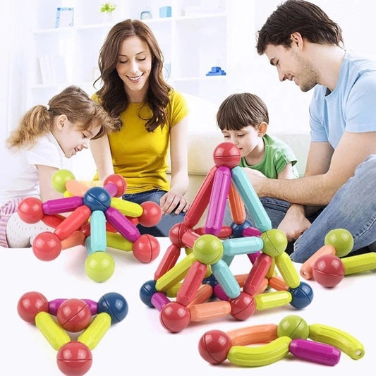 JEU DE BLOCS DE CONSTRUCTION MAGNÉTIQUES KIT DE 54 PCS