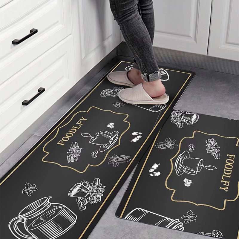 Ensemble de 2 Tapis de Cuisine Imprimés en 3D – Tapis Confortables et Antidérapants